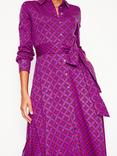 Boden Marcia Geometric Jersey Shirt Dress, Purple/Multi