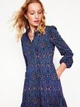 Boden Floral Tiered Jersey Dress, Navy/Multi