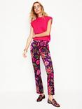 Boden Kew Floral Velvet Trousers, Multi