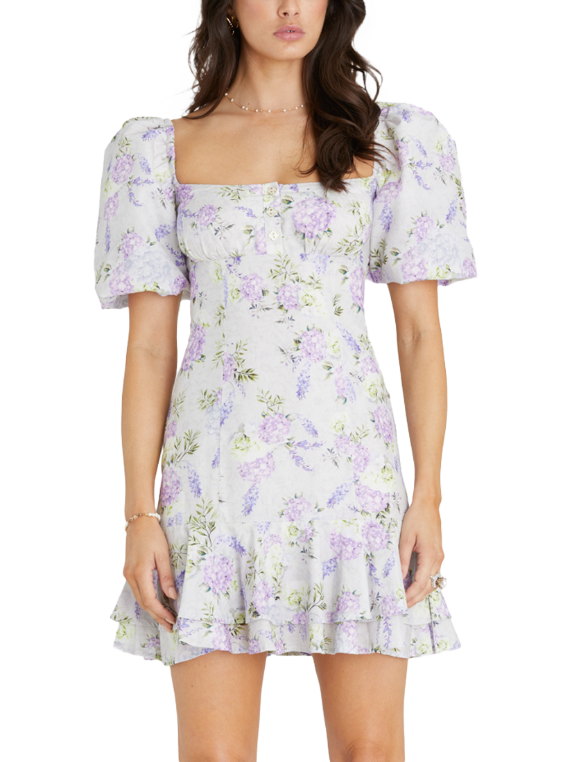 Product image 1 of 7, which shows Aqua Blu Scarlet Mini Dress, Wisteria, 6