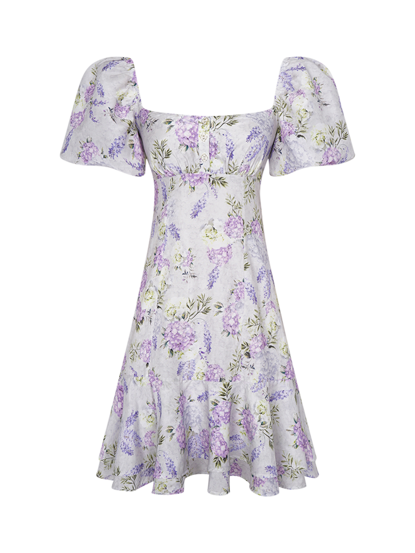 Product image 4 of 7, which shows Aqua Blu Scarlet Mini Dress, Wisteria, 6