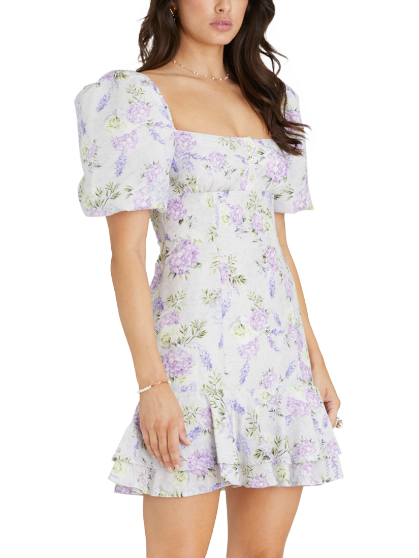 Product image 5 of 7, which shows Aqua Blu Scarlet Mini Dress, Wisteria, 6