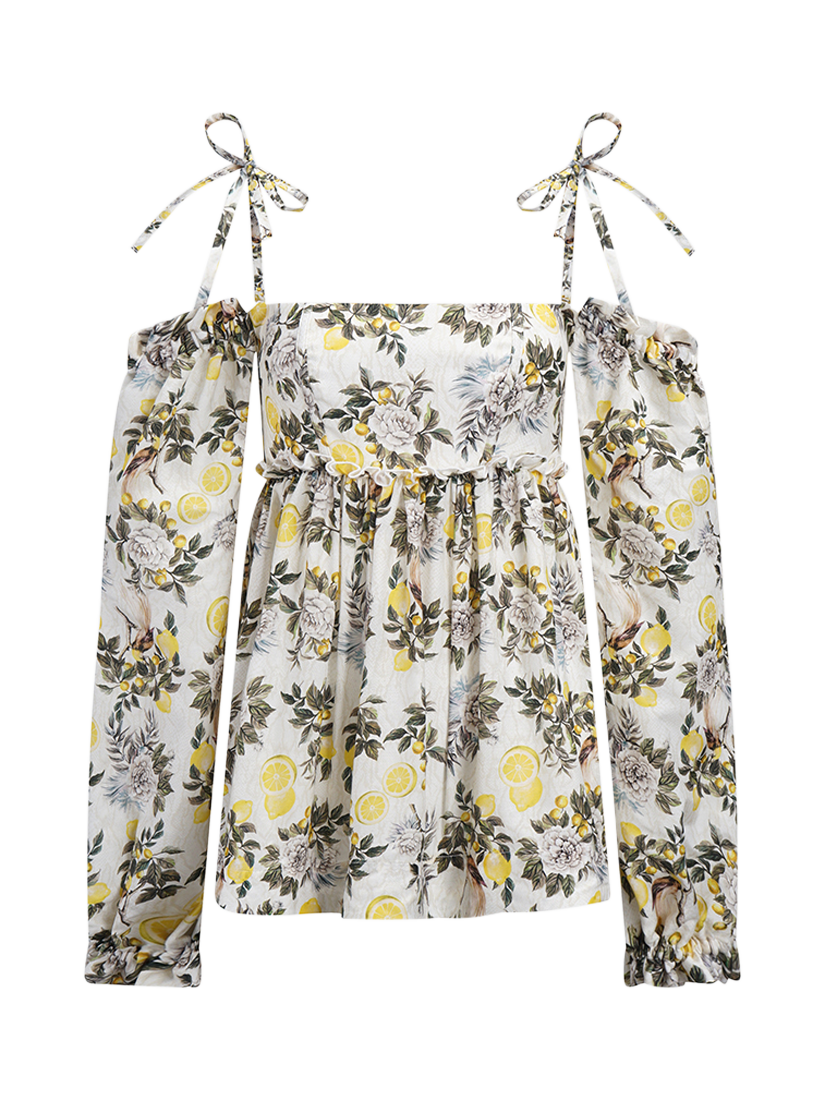 Product image 4 of 7, which shows Aqua Blu Kristen Top, Clementine, 6