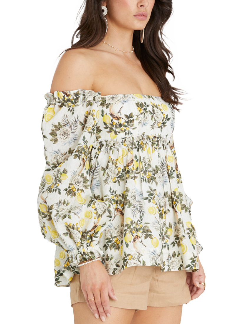 Product image 6 of 7, which shows Aqua Blu Kristen Top, Clementine, 6