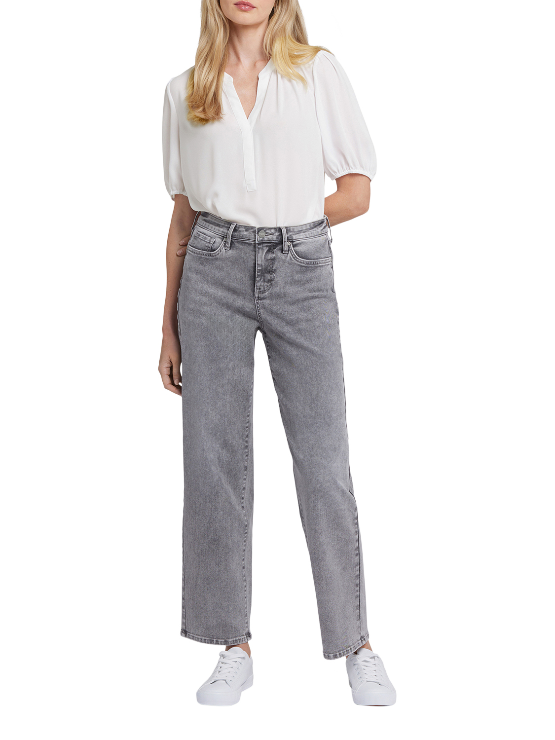 Product image 1 of 6, which shows NYDJ Jemma High Rise Barrel Jeans, Creekside, 4