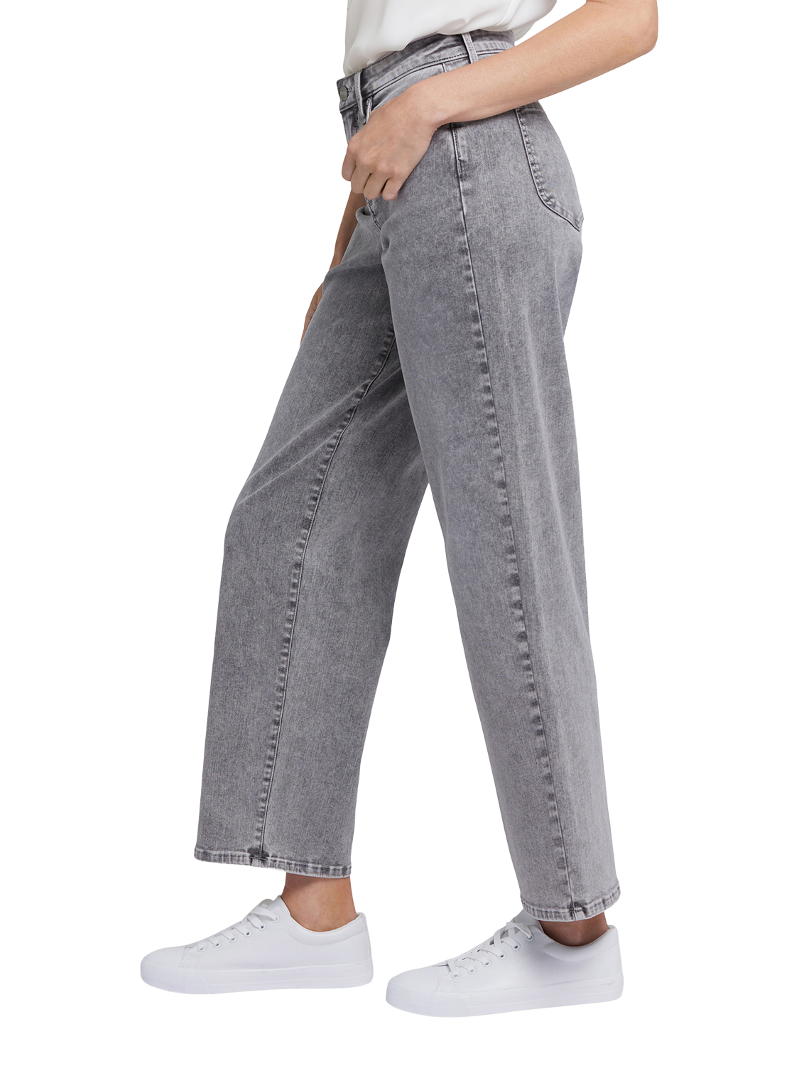Product image 3 of 6, which shows NYDJ Jemma High Rise Barrel Jeans, Creekside, 4
