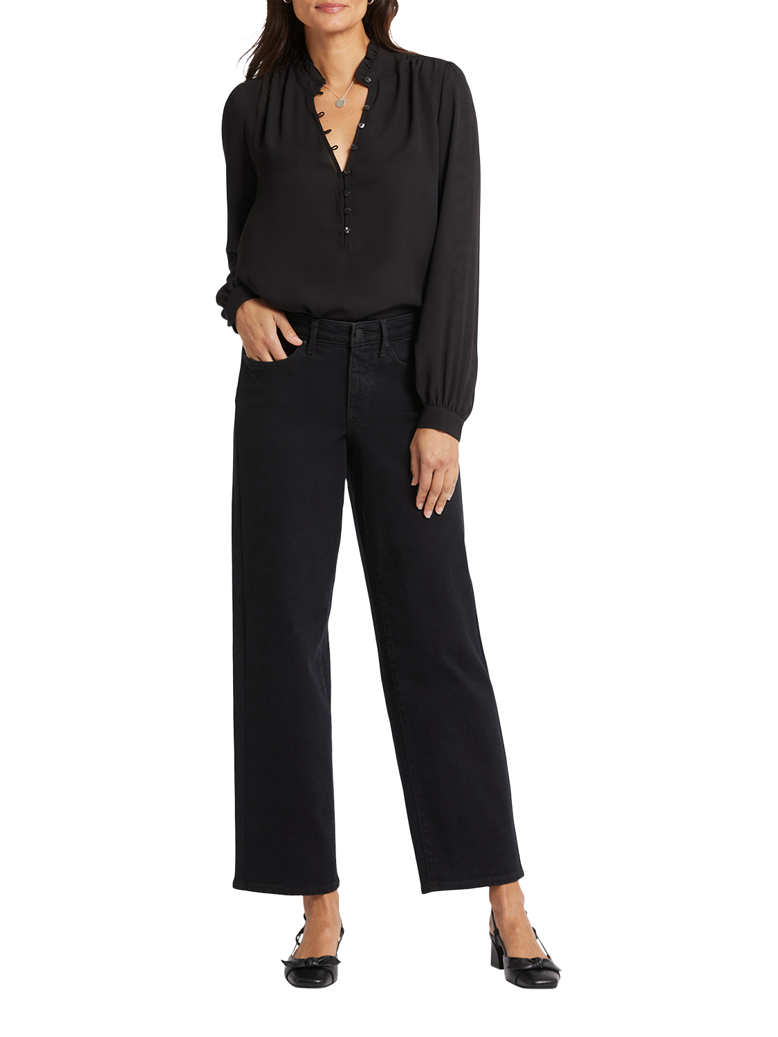 Product image 1 of 6, which shows NYDJ Jemma High Rise Barrel Jeans, Night Tides, 4