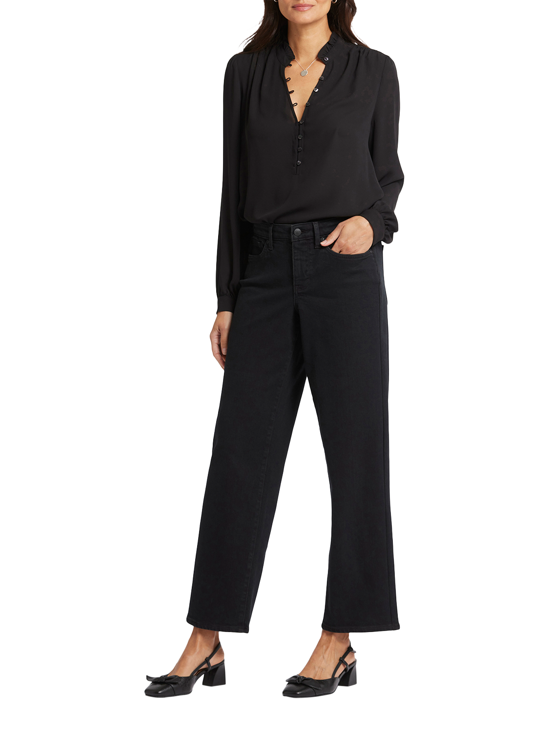 Product image 4 of 6, which shows NYDJ Jemma High Rise Barrel Jeans, Night Tides, 4