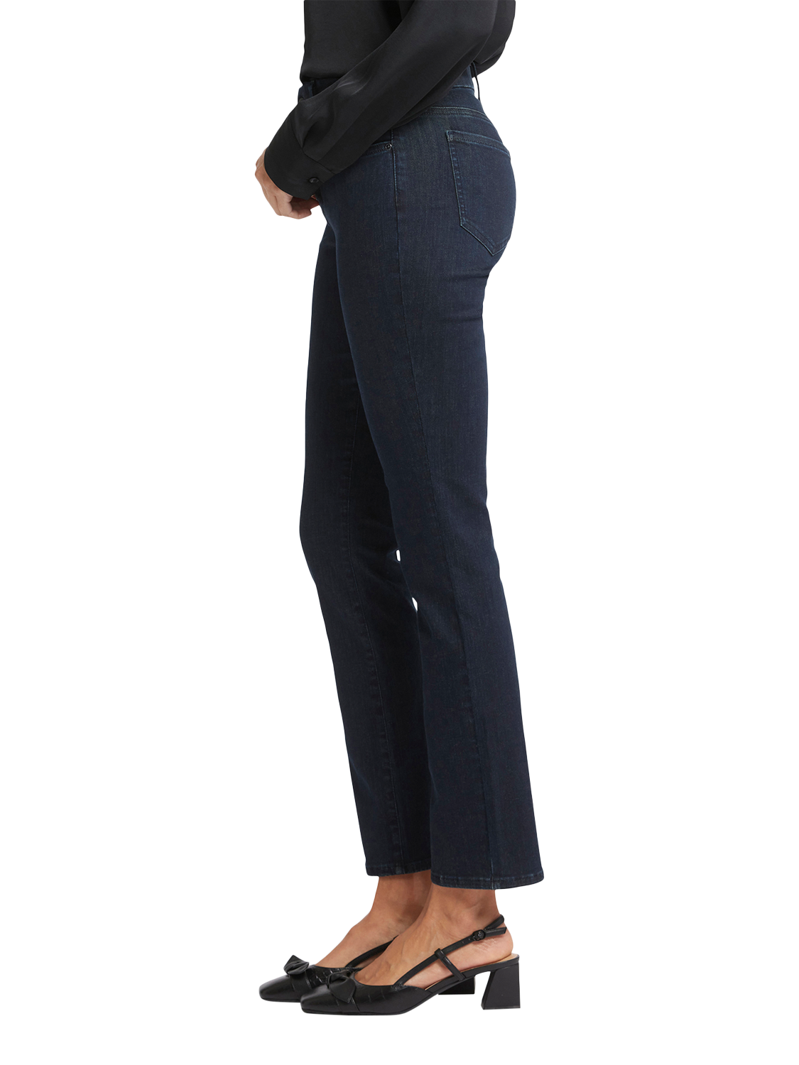 Product image 3 of 6, which shows NYDJ Waist-Match™ Sheri Slim Jeans, Midnight Falls, XS