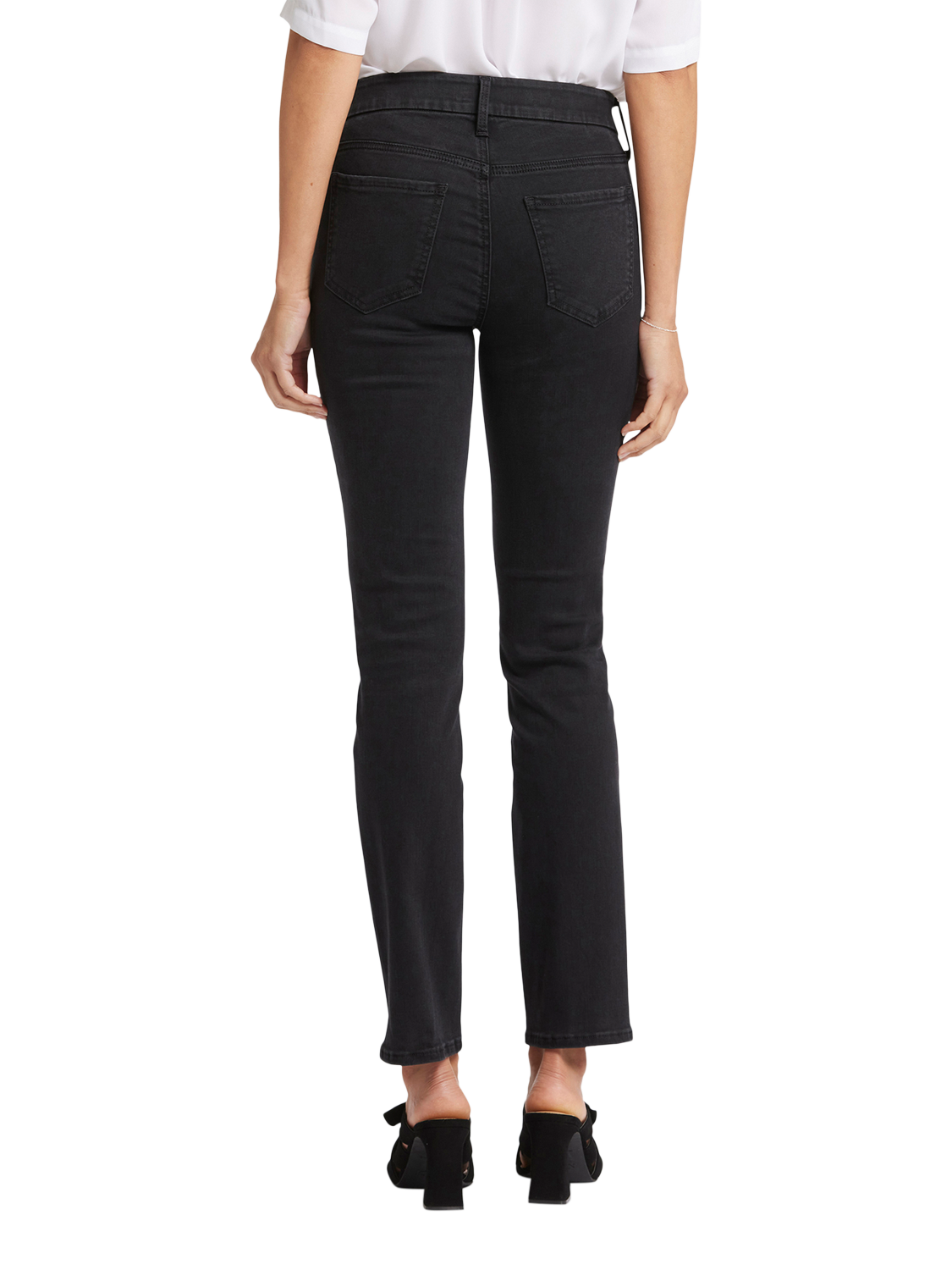 Product image 2 of 6, which shows NYDJ Waist-Match™ Sheri Slim Jeans, Vintage Black, XS