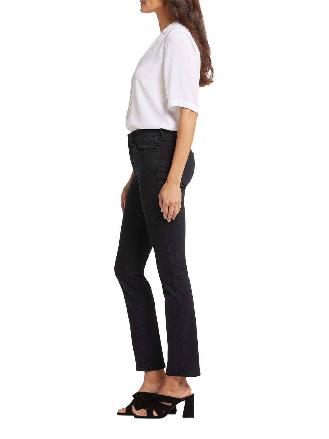 Product image 5 of 6, which shows NYDJ Waist-Match™ Sheri Slim Jeans, Vintage Black, XS