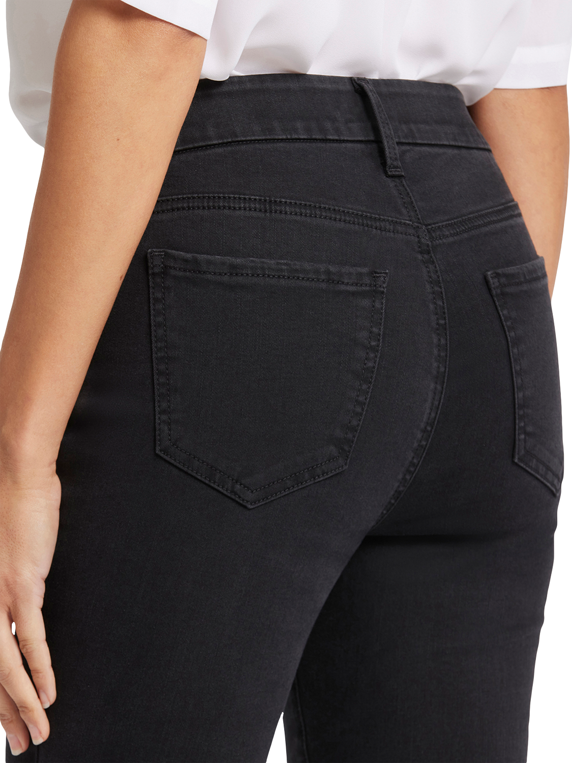 Product image 6 of 6, which shows NYDJ Waist-Match™ Sheri Slim Jeans, Vintage Black, XS