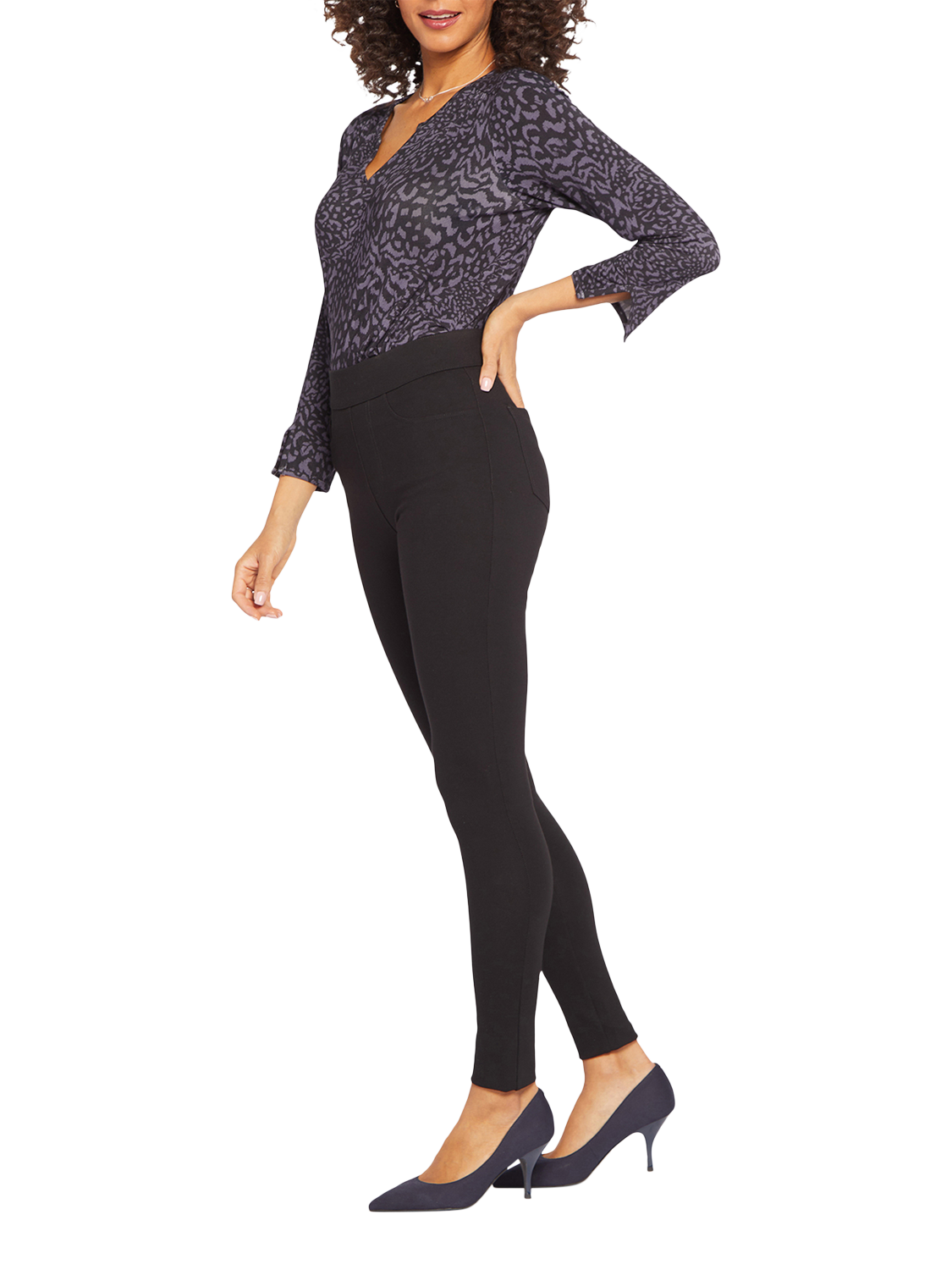 Product image 5 of 6, which shows NYDJ Modern Leggings Sculpt-Her™ Collection, Black, XS