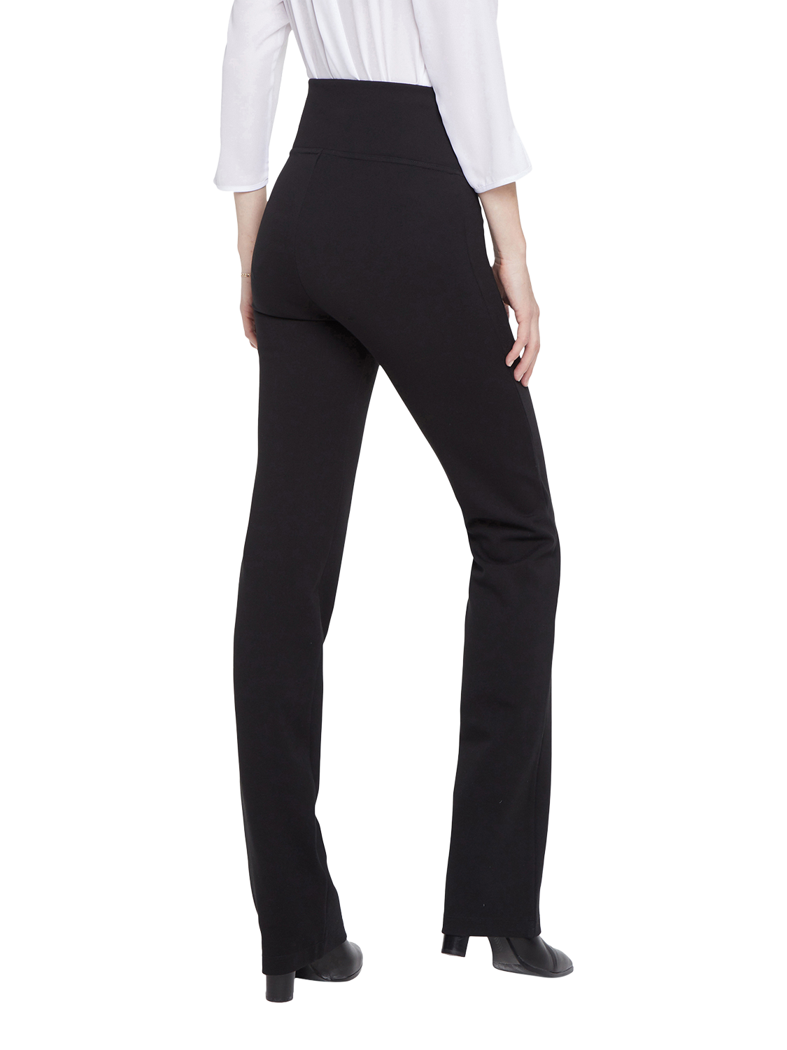 Product image 2 of 6, which shows NYDJ Pull-On Straight Pants Sculpt-Her™ Collection, Black, XS