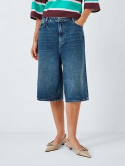 John Lewis ANYDAY Denim Bermuda Shorts,  Mid Wash, Mid Wash