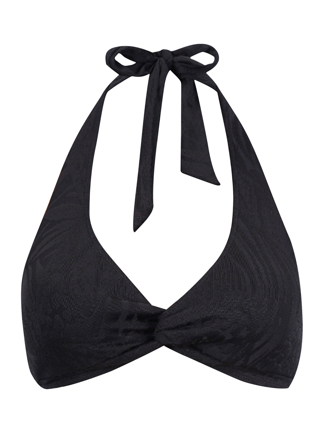 Product image 3 of 6, which shows Aqua Blu Elleni Bikini Top, Nero, 8