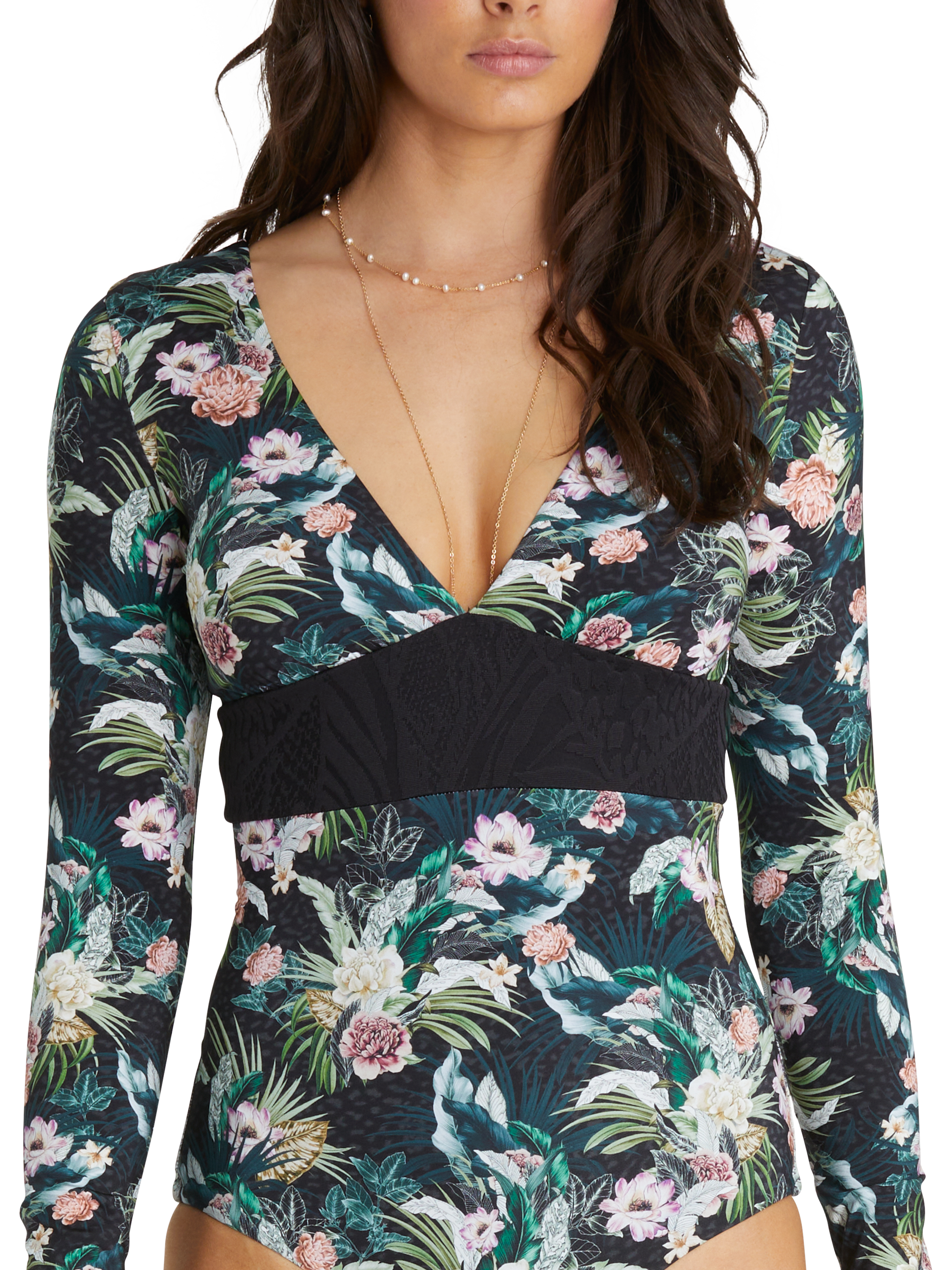Product image 5 of 5, which shows Aqua Blu Kerrie Swimsuit, Lisanthus, 8