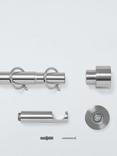 John Lewis Extendable Metal Curtain Pole Kit with Ball Finial, Dia.28mm