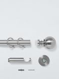 John Lewis Fixed Metal Curtain Pole Kit with Ball Finial, Dia.28mm