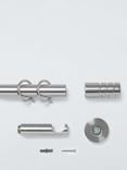 John Lewis Fixed Metal Curtain Pole Kit with Barrel Finial, Dia.28mm
