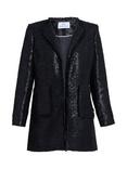 Gina Bacconi Lizzy Sequin Jacket, Black