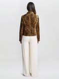 Gina Bacconi Madelyn Leopard Faux Fur Jacket, Brown