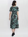 Gina Bacconi Heidi Jersey Print Dress, Sage