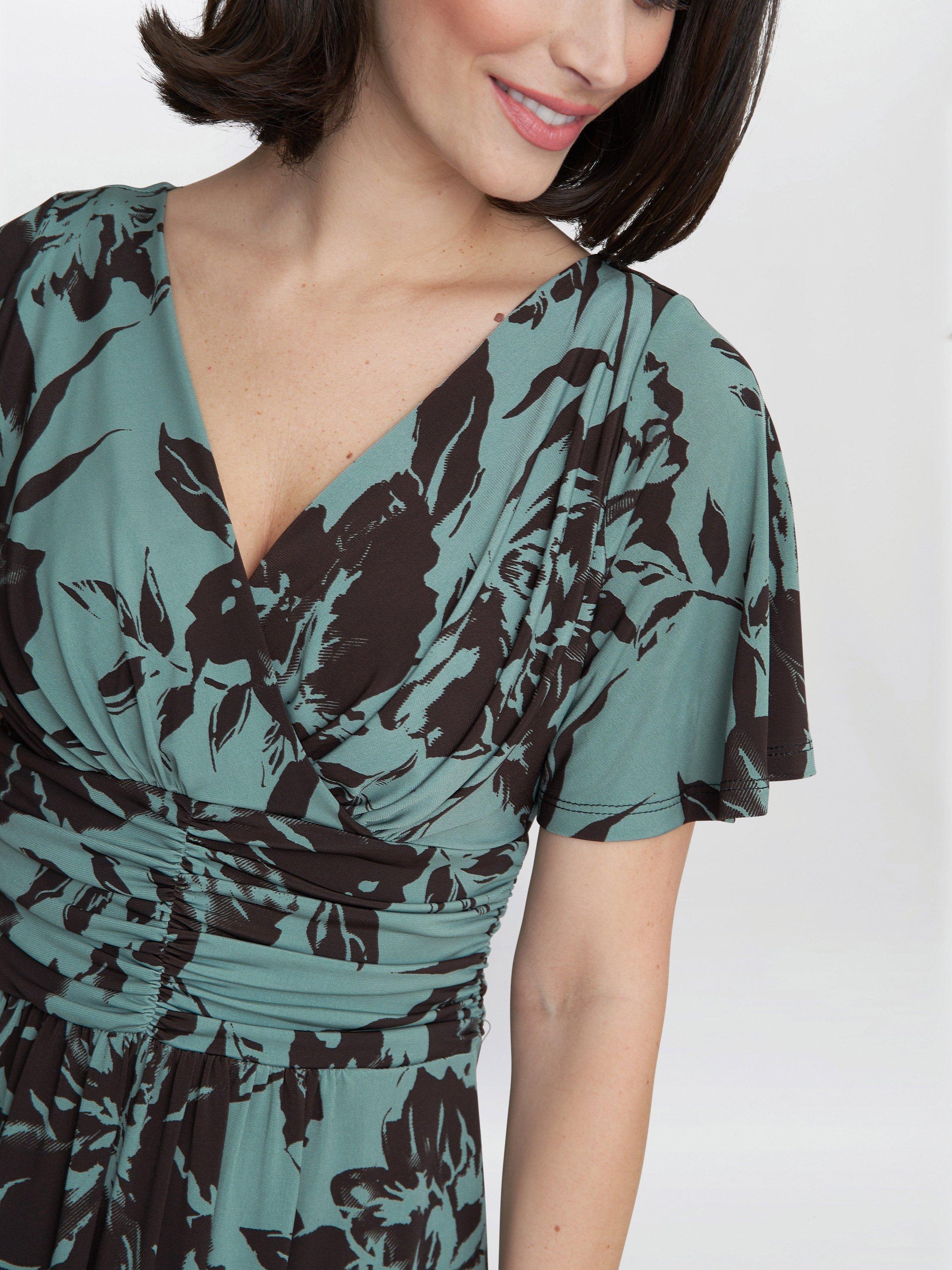 Product image 5 of 5, which shows Gina Bacconi Heidi Jersey Print Dress, Sage, 8