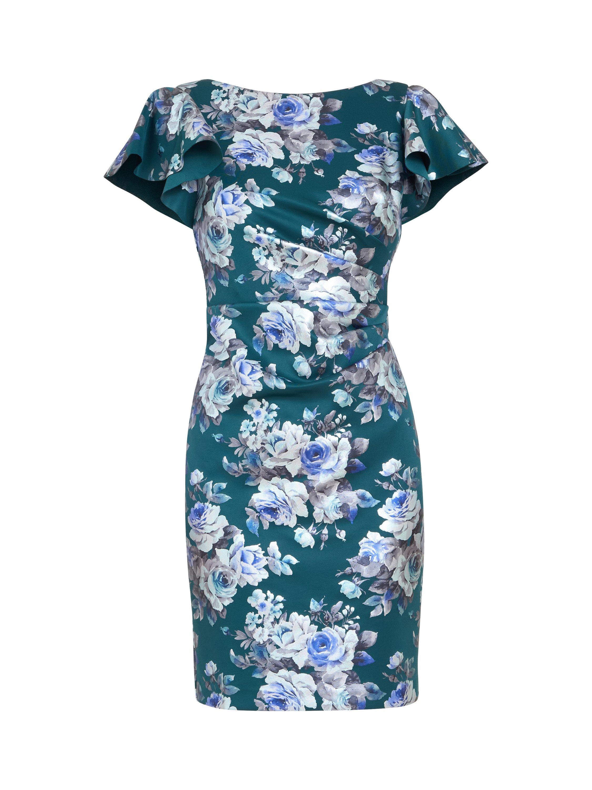 Product image 4 of 5, which shows Gina Bacconi Wanda Floral Dress, Green, 10