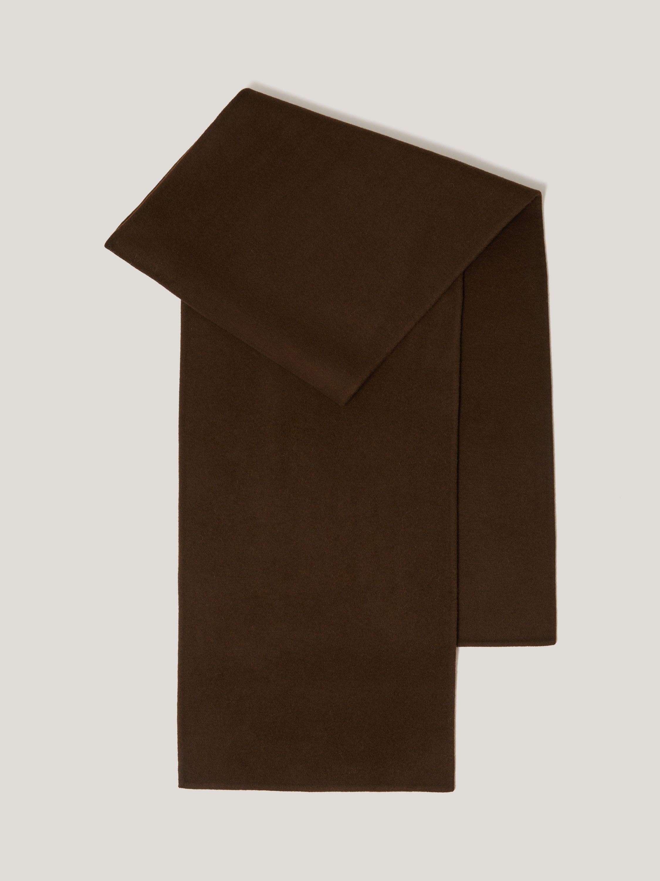 Product image 1 of 4, which shows Jigsaw Double Faced Woven Wool Scarf, Brown, One Size