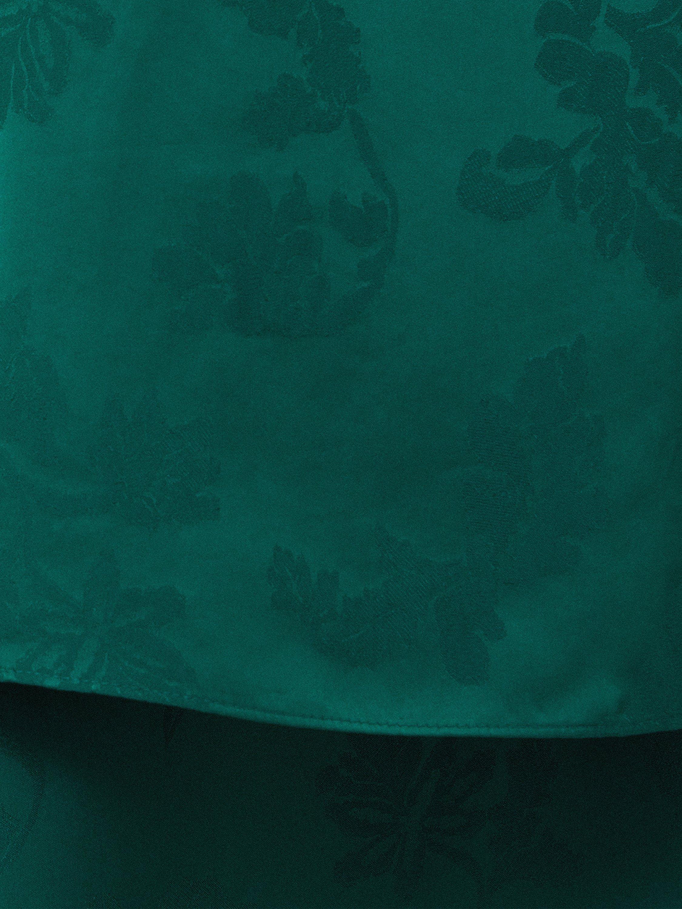 Product image 6 of 6, which shows Jigsaw Floral Jacquard Boat Neck Top, Green, 8