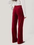 Jigsaw Mason Velvet Tailored Trousers, Red