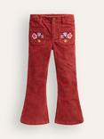 Mini Boden Kids' Corduroy Kick Flare Trousers, Red