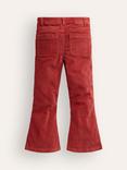 Mini Boden Kids' Corduroy Kick Flare Trousers, Red