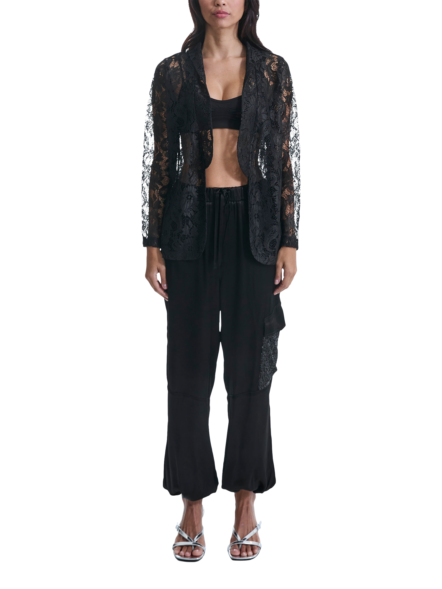James Lakeland Lace Blazer Black
