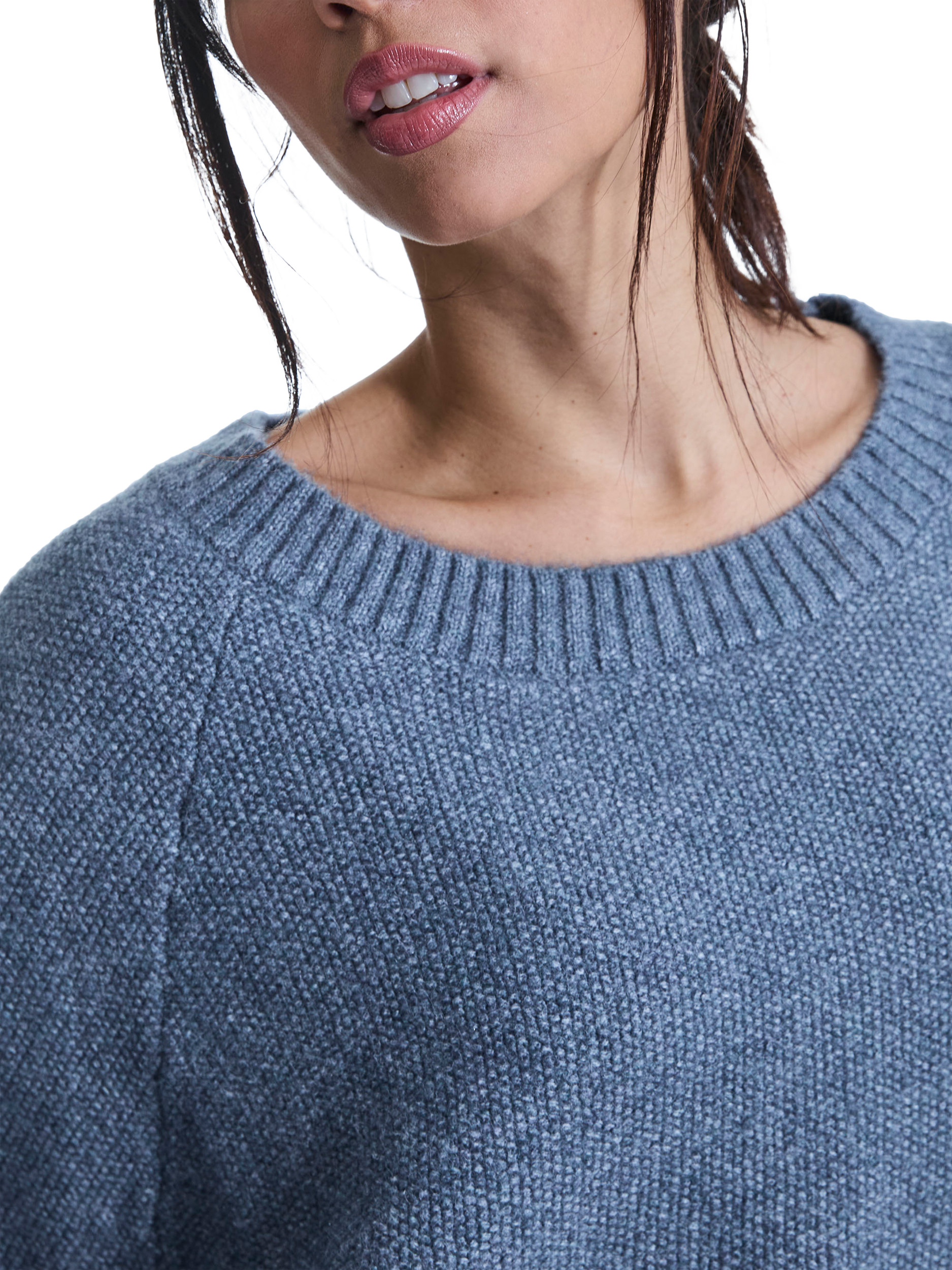 Product image 5 of 6, which shows James Lakeland Drape Jumper, Denim, One Size