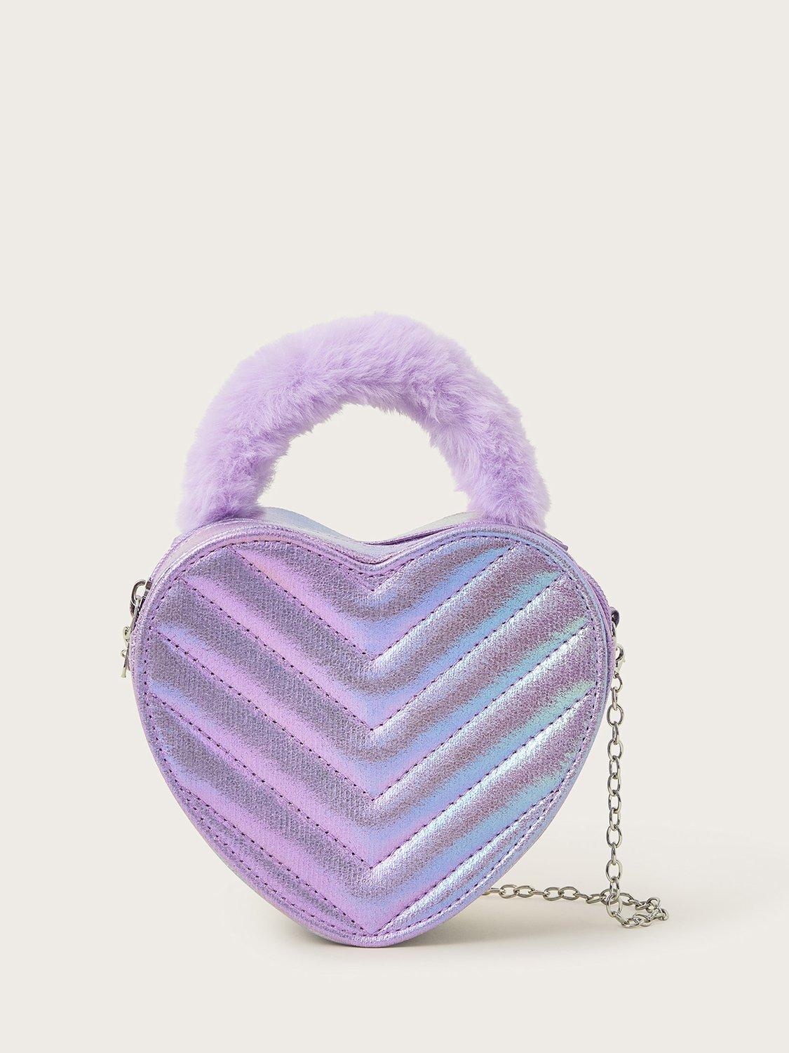 Monsoon Kids' Quilted Heart Bag, Lilac
