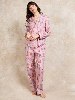 Their Nibs Cowgirl Boots Pyjama Set, Pink, Pink