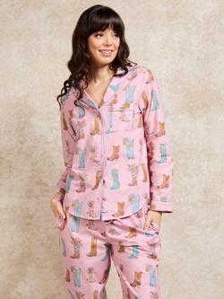 Their Nibs Cowgirl Boots Pyjama Set, Pink - view 2, Pink