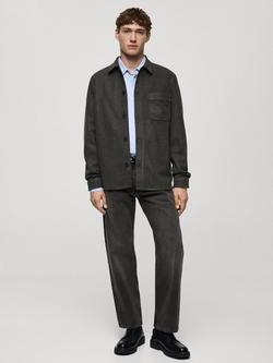 Mango Alludia Regular Fit Shirt - view 2, Charcoal