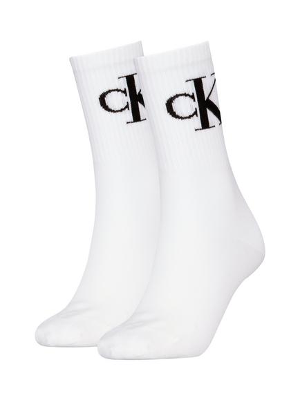 Calvin Klein Ribbed Socks, White, White