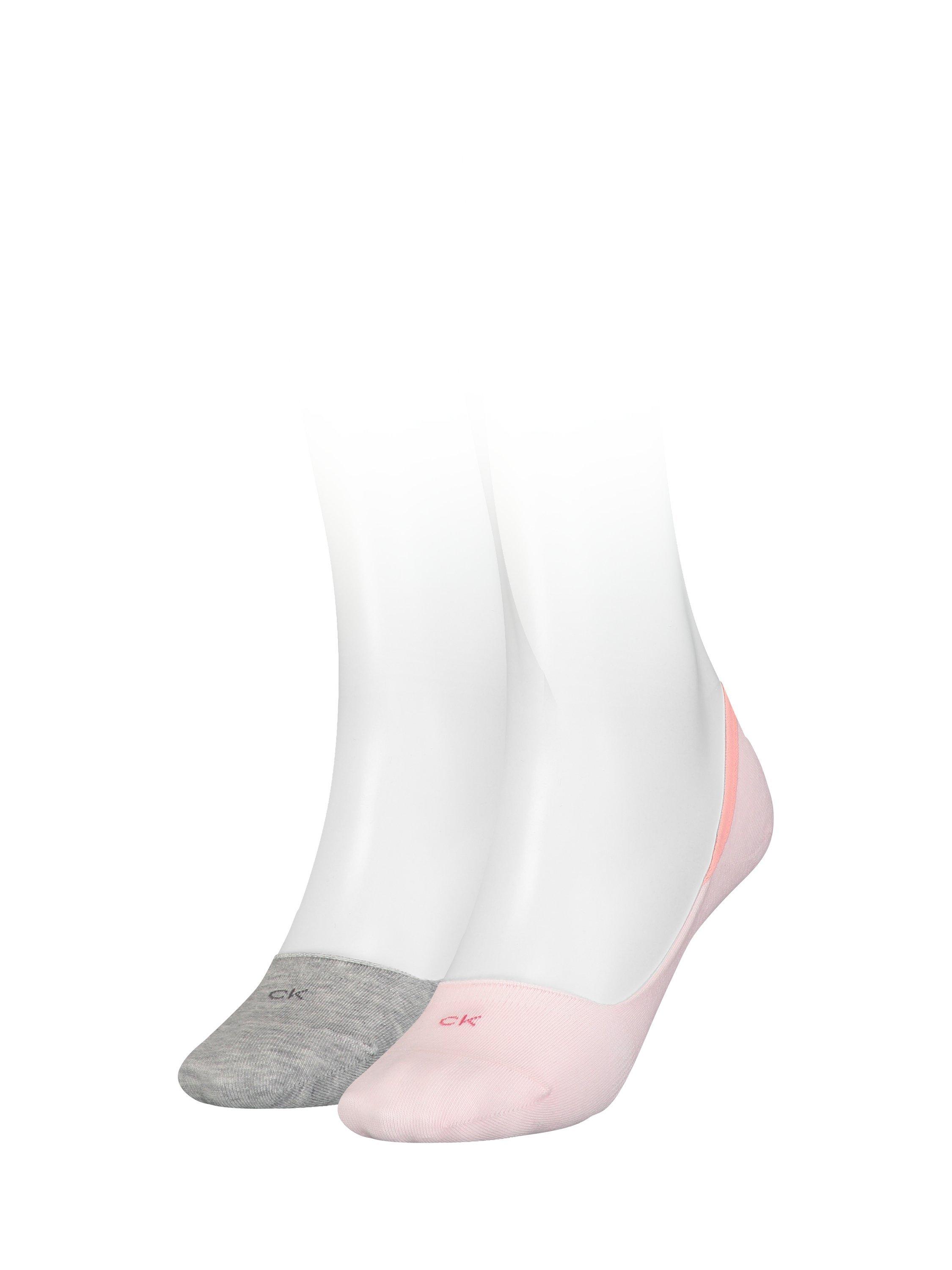 Product image 1 of 1, which shows Calvin Klein Hailey Trainer Socks, Pack of 2, Pink, S-M