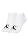 Calvin Klein Mono Trainer Socks, Pack of 2, White