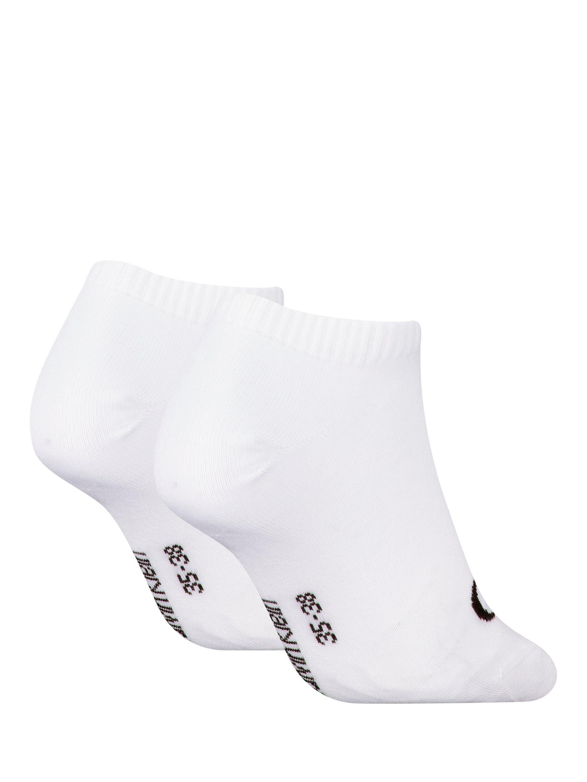 Product image 2 of 2, which shows Calvin Klein Mono Trainer Socks, Pack of 2, White, S-M