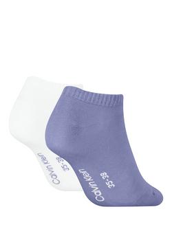 Calvin Klein Mono Trainer Socks, Pack of 2, Purple/White - view 2, Purple/White