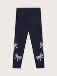 Monsoon Kids' Sequin Leggings, Navy