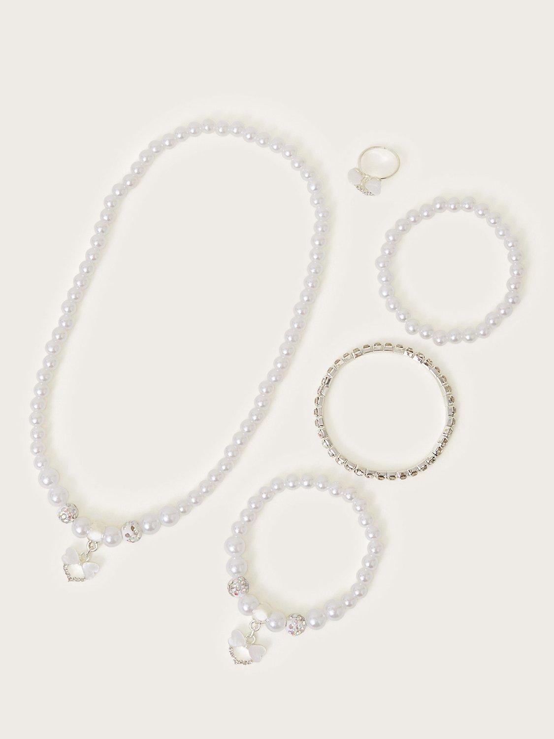 Monsoon Kids Bridesmaid Jewellery Set Ivory