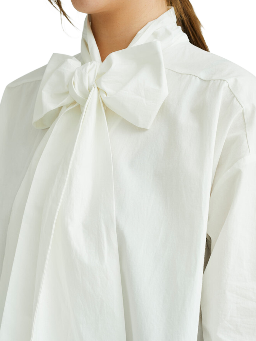 Product image 2 of 4, which shows A-VIEW Bow Neck Shirt, White, 12