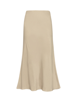 A-VIEW Carry Sateen Midi Skirt, Beige - view 2, Beige