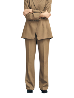 A-VIEW Kelly High Waist Flared Trousers, Brown